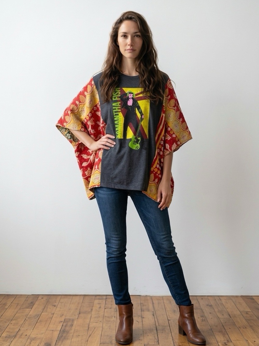 Handcrafted Upcycled Samantha Fish Kantha Tunic NWT One Size